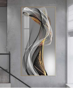 Crystal Wall Painting Grey Color 70*140 Cm With Led Light Crystal Wall Painting Grey Color 70*140 Cm With Led Light